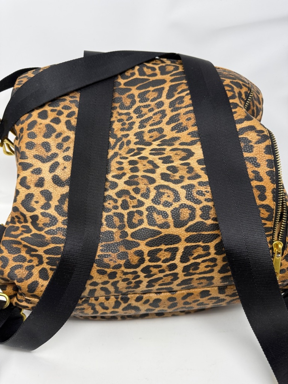 Fawn Design Leopard Print diaper Bag /Backpack Bag - Brown/Black - Picture 3 of 10